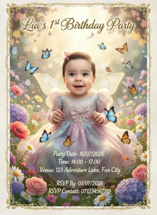 Birthday invitation sample